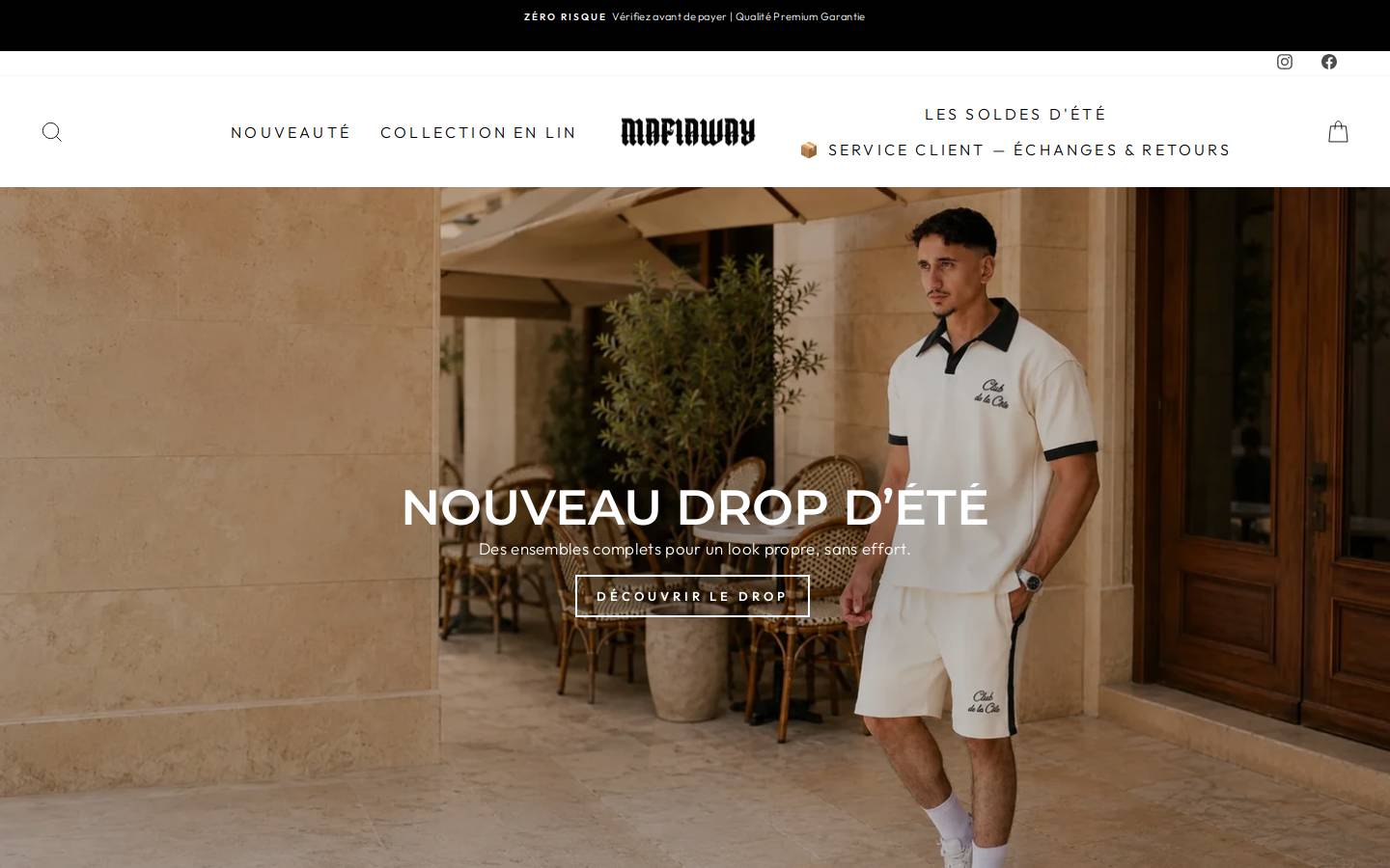 Mafiawaystore homepage screenshot