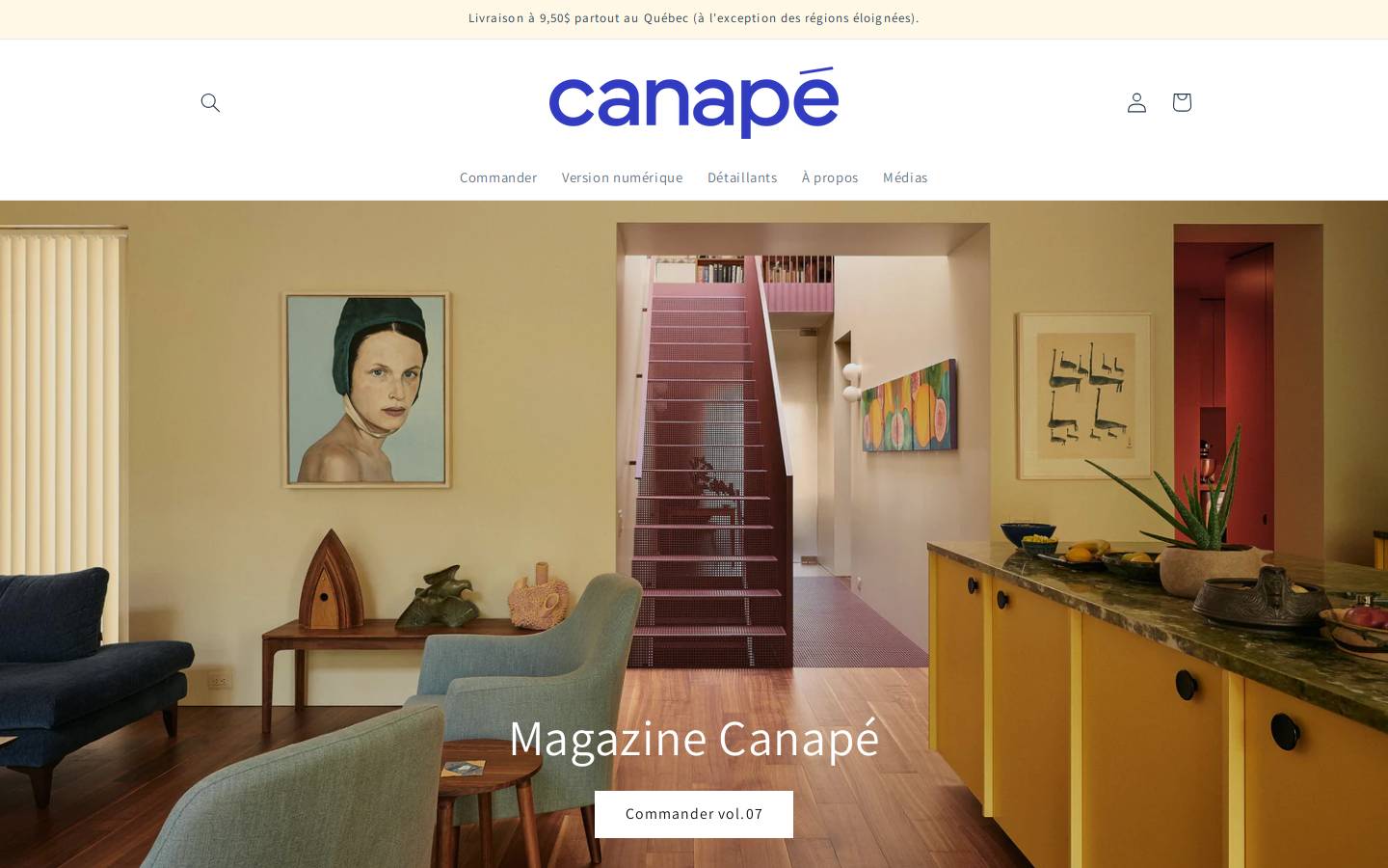 magazinecanape.ca homepage screenshot