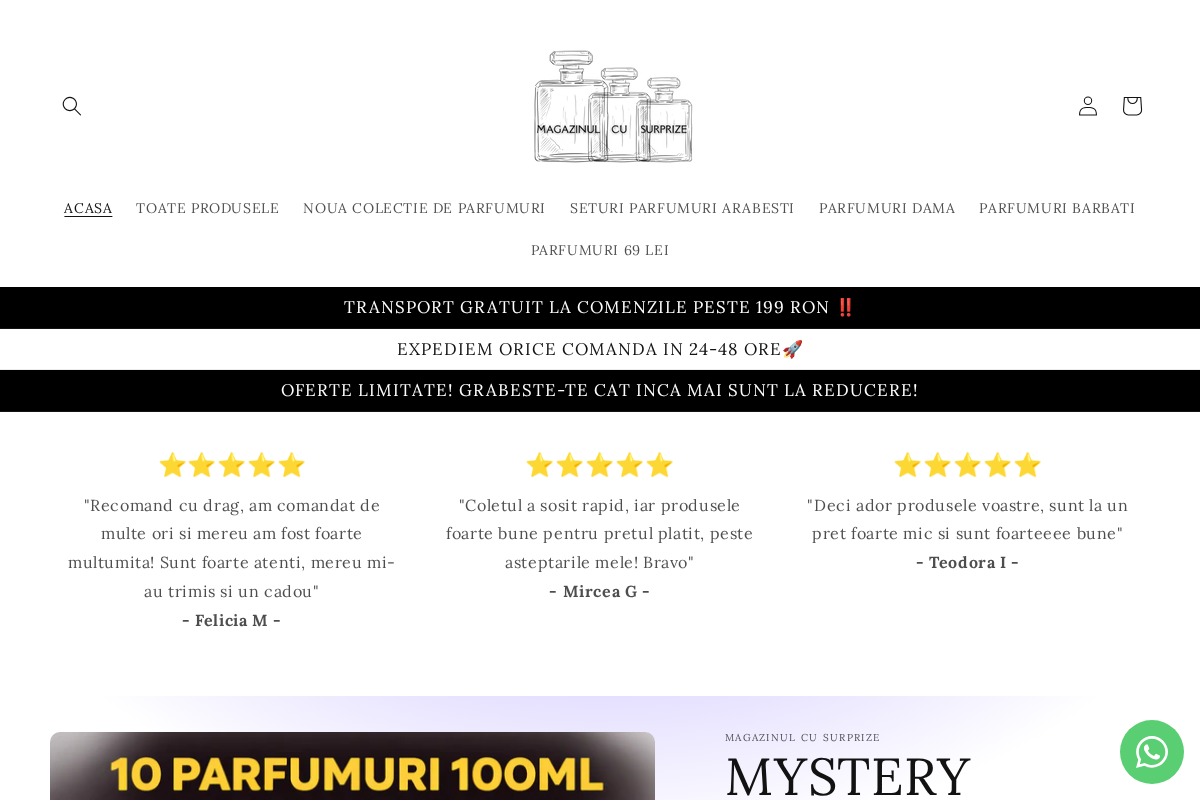 Magazinul cu Surprize homepage screenshot