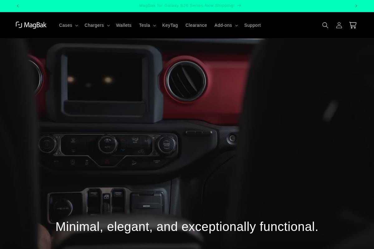 MagBak homepage screenshot