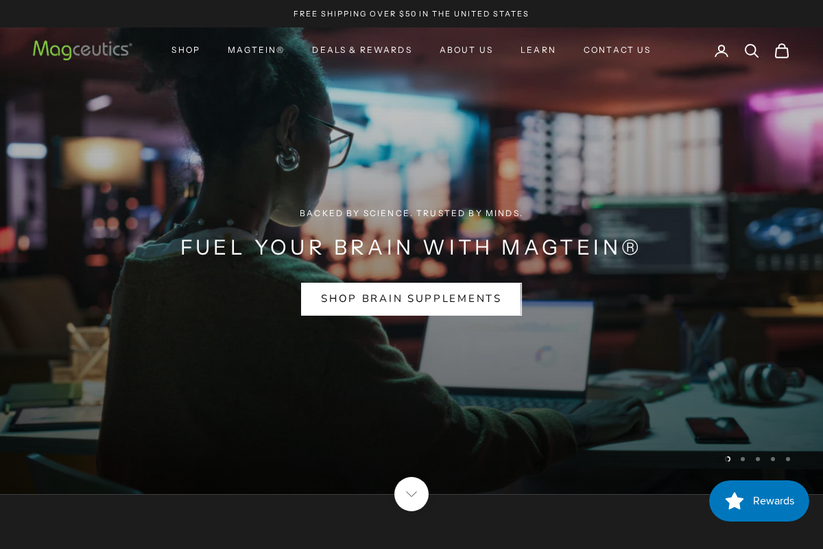 MAGCEUTICS homepage screenshot