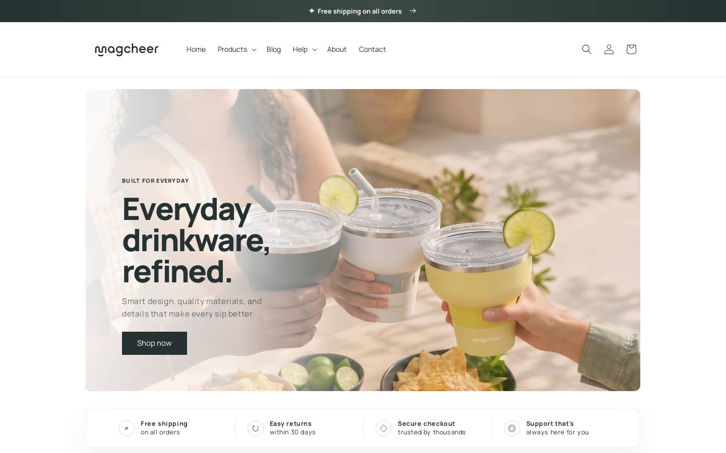 Magcheer homepage screenshot