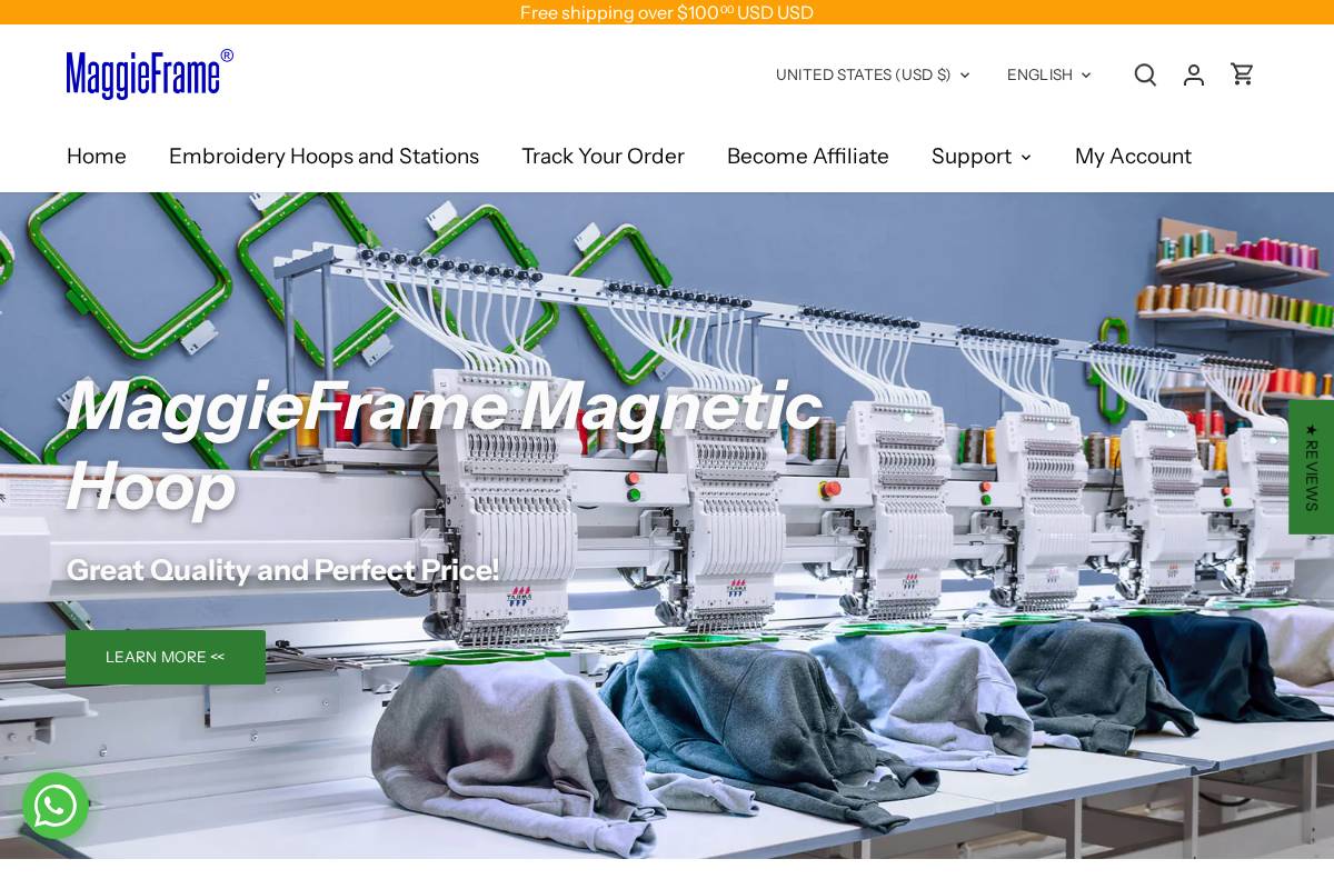 maggieframestore.com homepage screenshot
