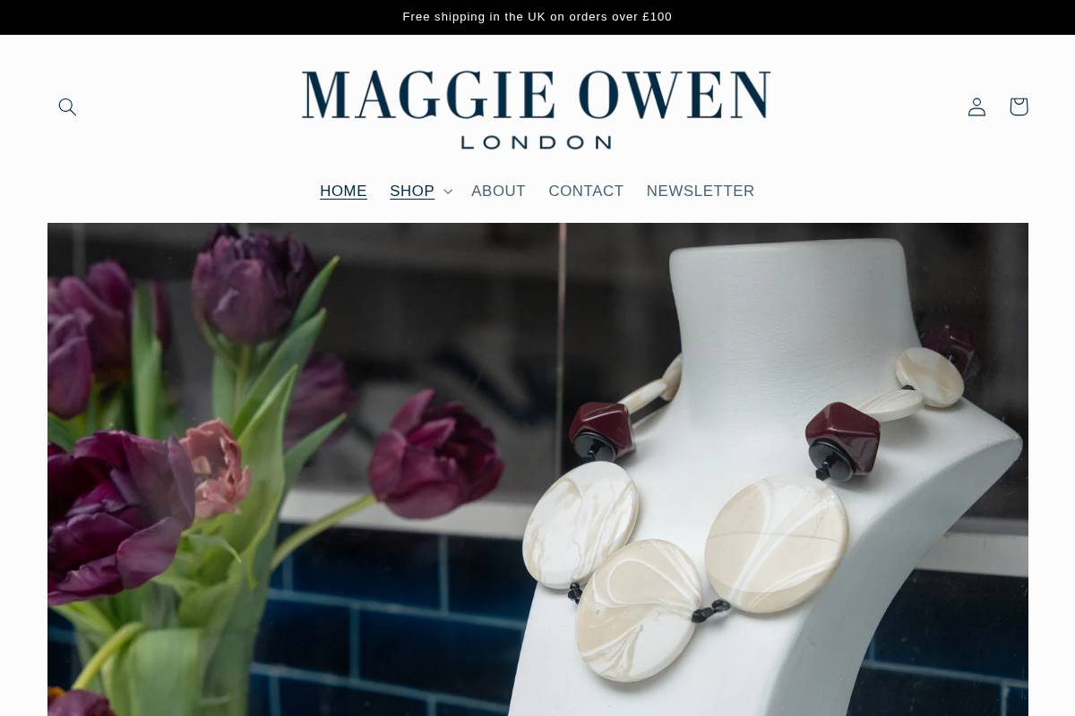 maggieowenlondon.com homepage screenshot