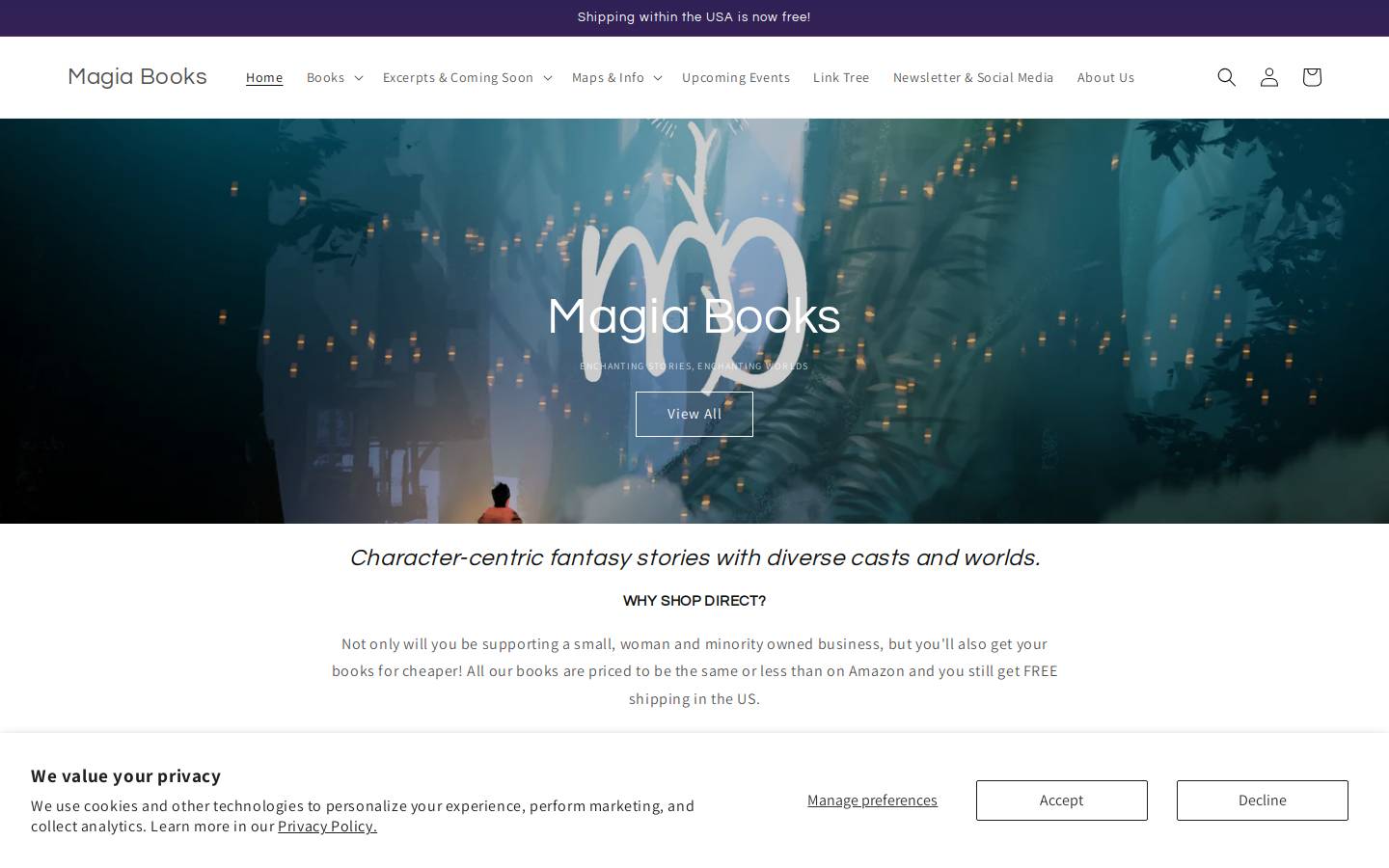 magiabooks.com homepage screenshot