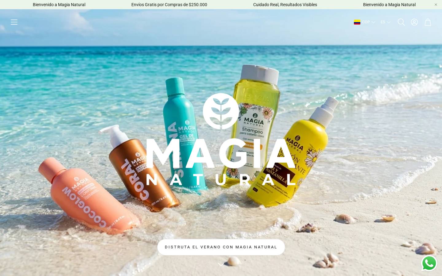 magianatural.co homepage screenshot
