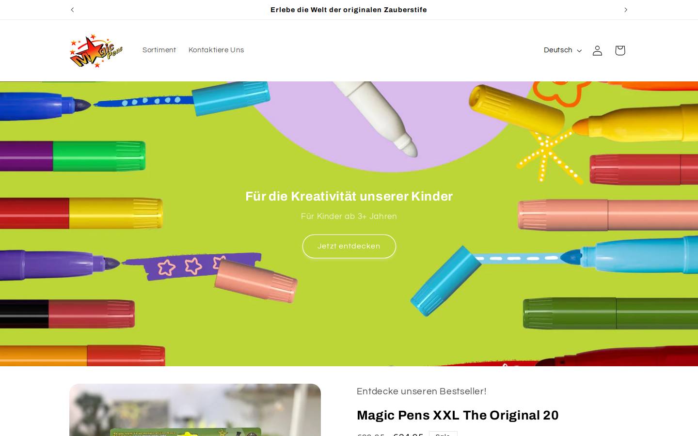 magic-pens.de homepage screenshot