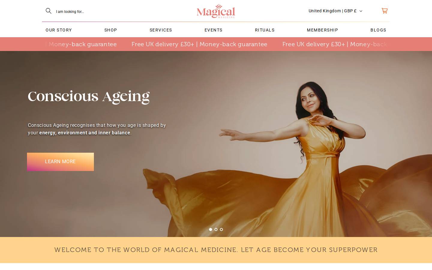 Magicalmedicine homepage screenshot