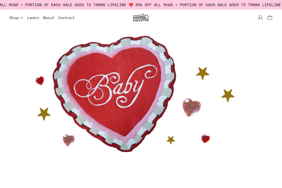 magiccarpets.co homepage screenshot