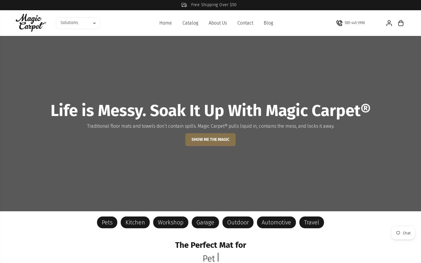 magiccarpetusa.com homepage screenshot