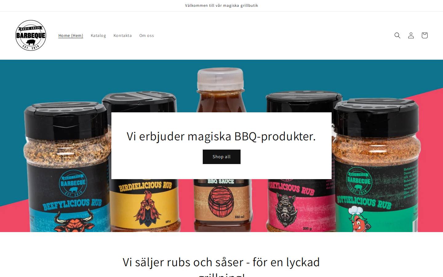 magiccreekbbq.com homepage screenshot