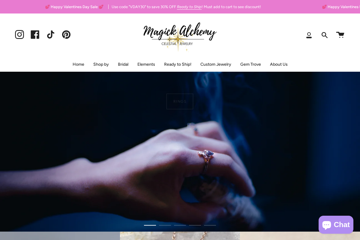 Magick Alchemy homepage screenshot
