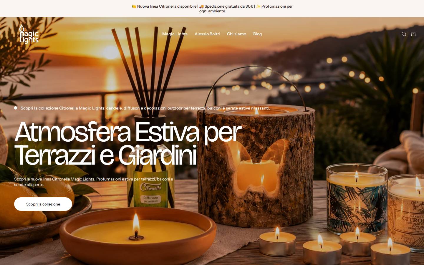 magiclights.it homepage screenshot