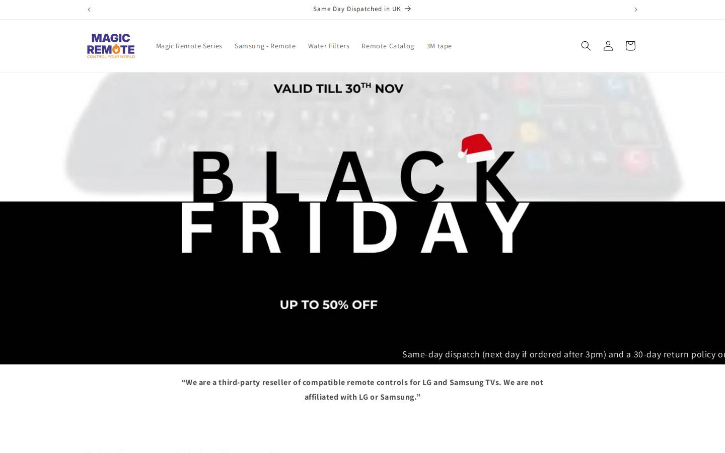 magicremote.co.uk homepage screenshot