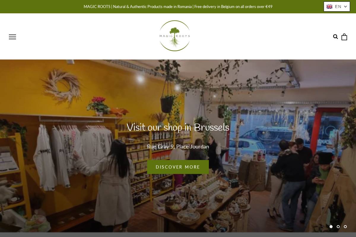 Magicroots homepage screenshot