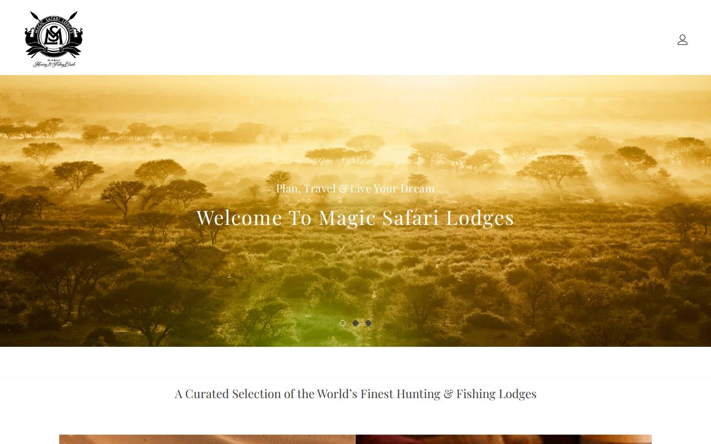 magicsafarilodges.com homepage screenshot