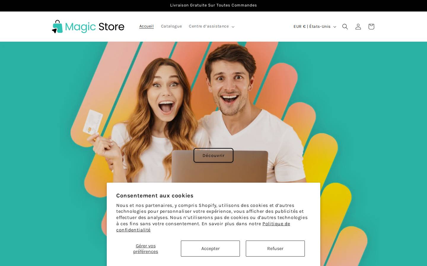 magicstore.fr homepage screenshot