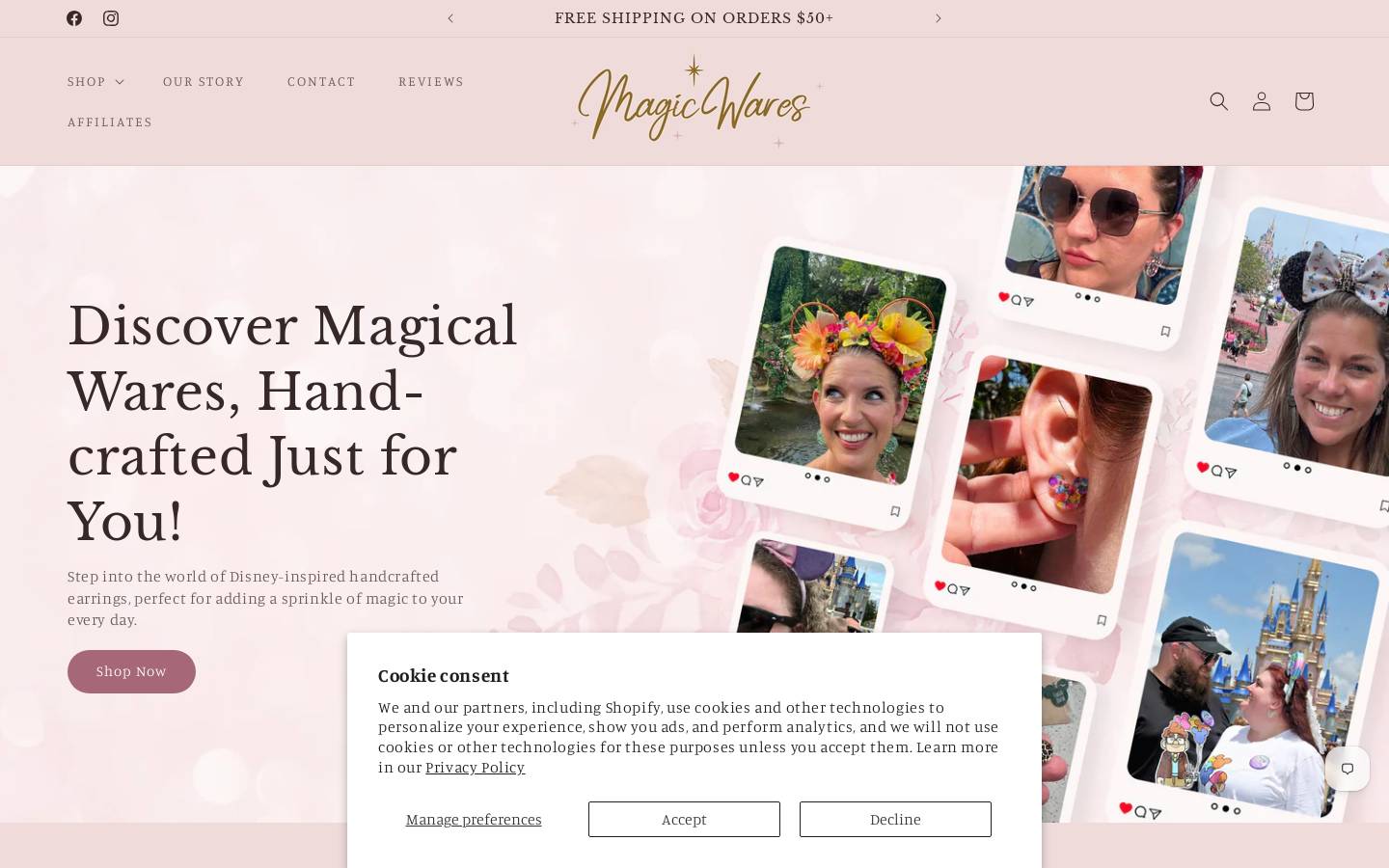 magicwarestrading.com homepage screenshot