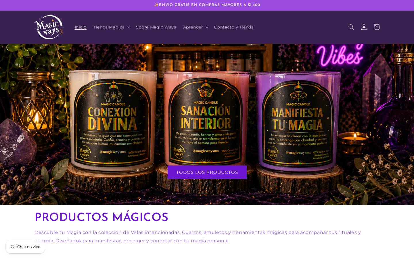 magicways.mx homepage screenshot