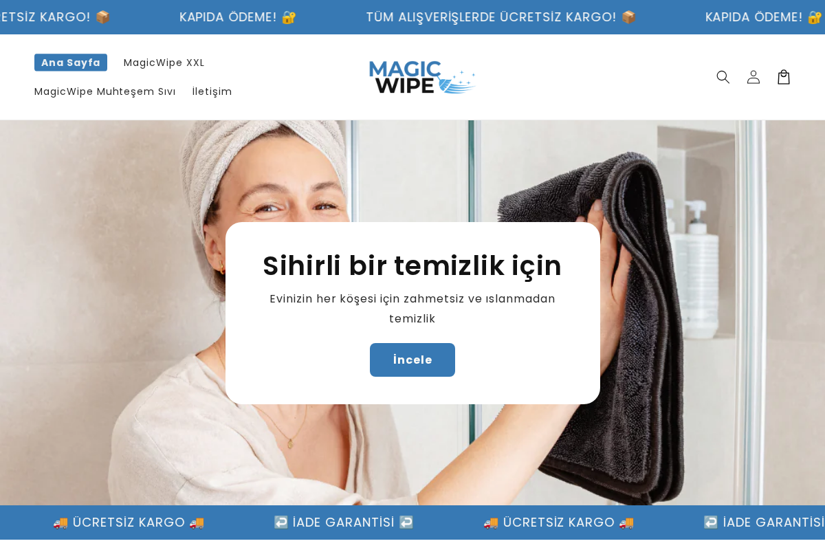 MagicWipe Türkiye homepage screenshot