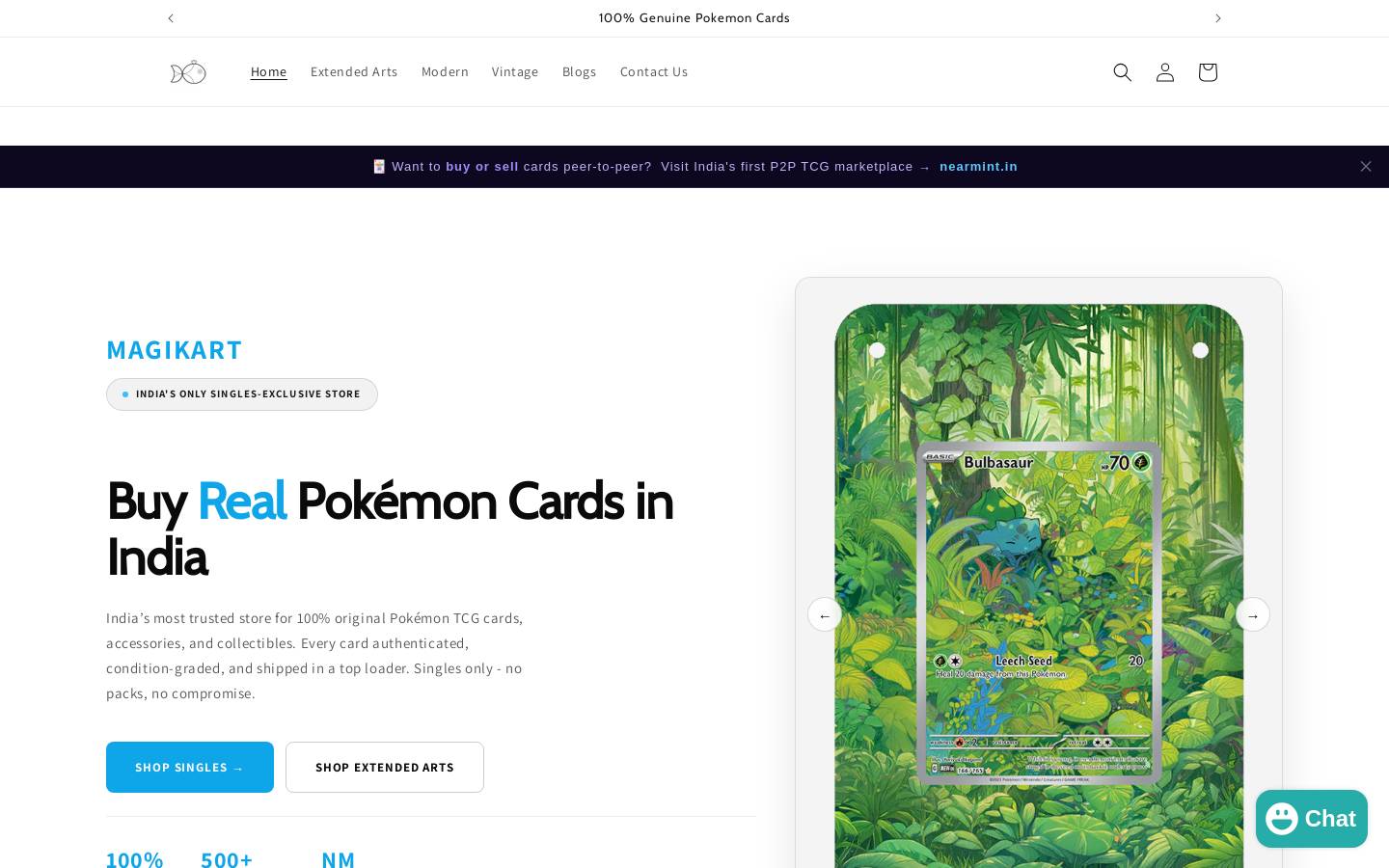 magikart.in homepage screenshot