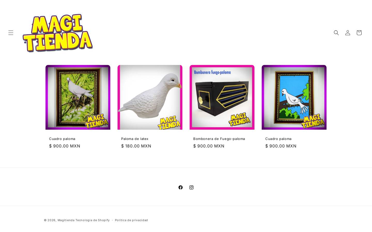magitienda.com homepage screenshot