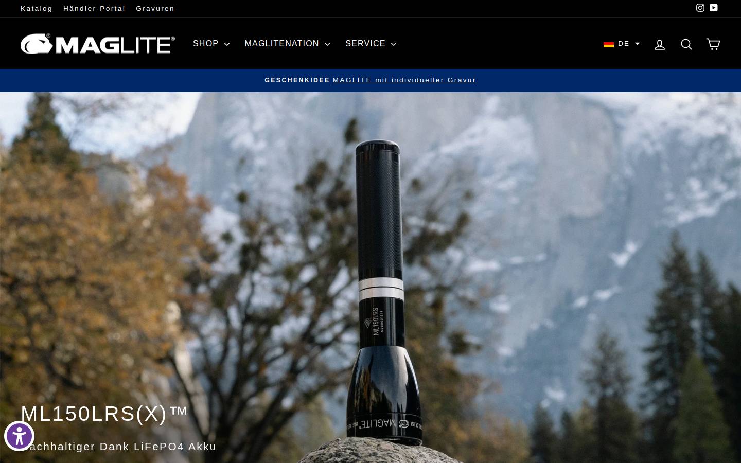 Mag-Lite homepage screenshot