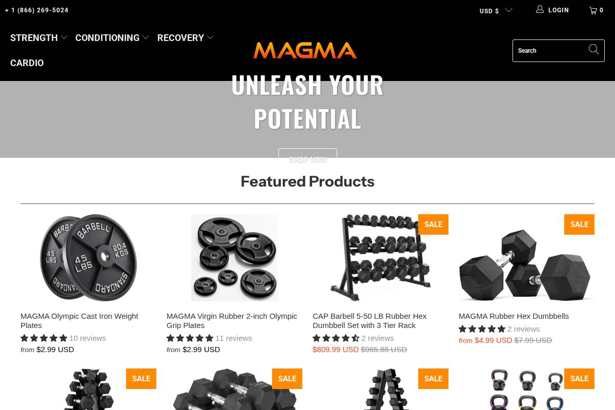 magmafitness.com homepage screenshot