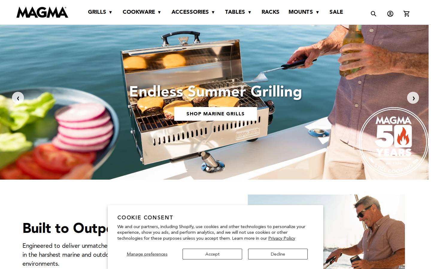MAGMA PRODUCTS homepage screenshot