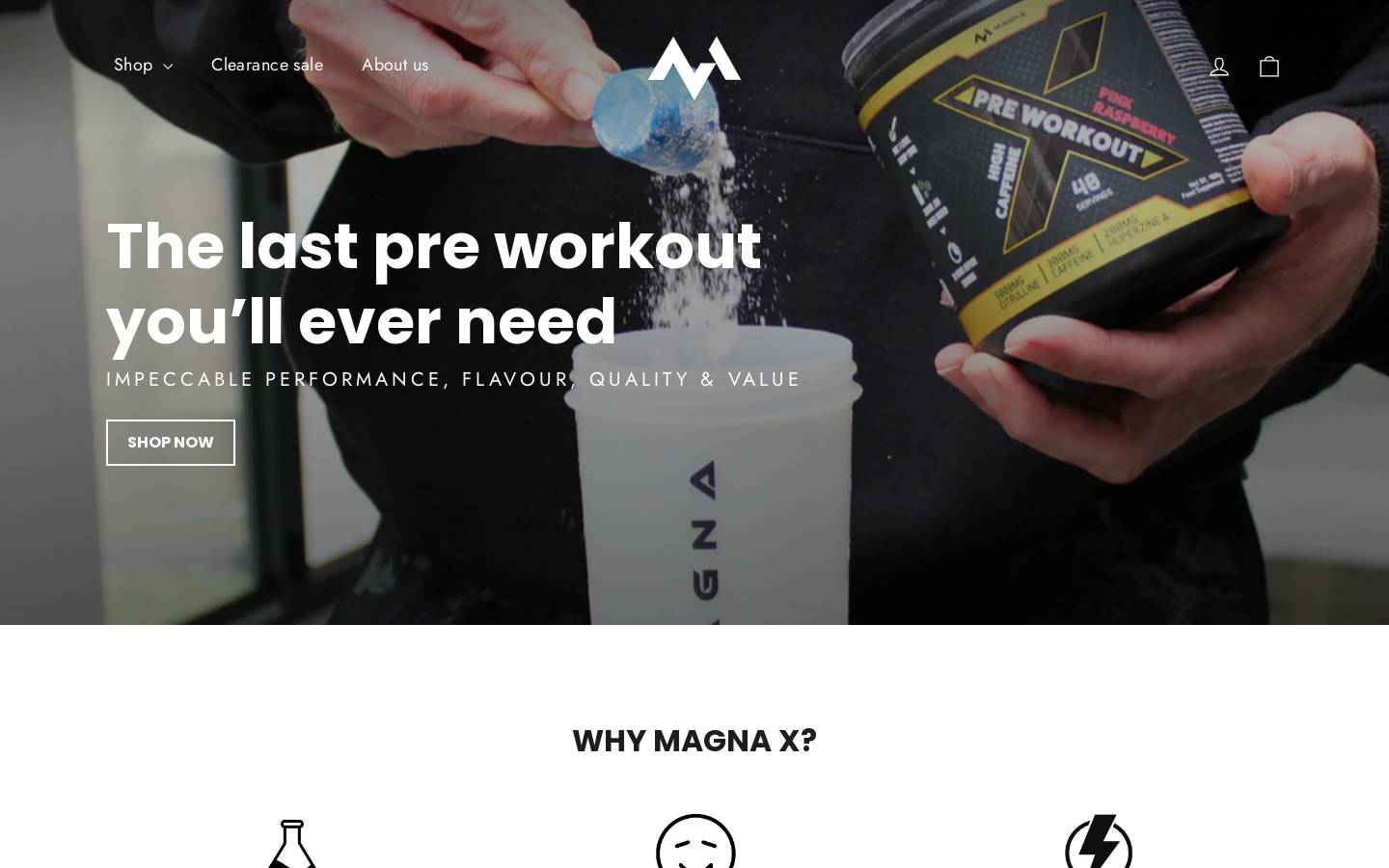 Magna Fitness homepage screenshot