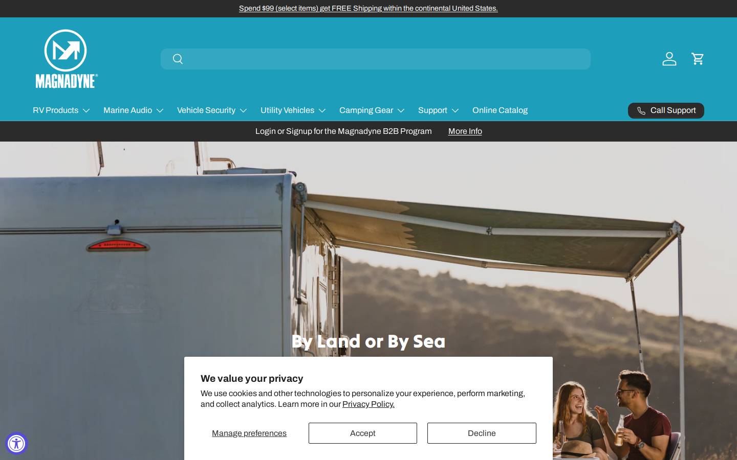 Magnadyne homepage screenshot