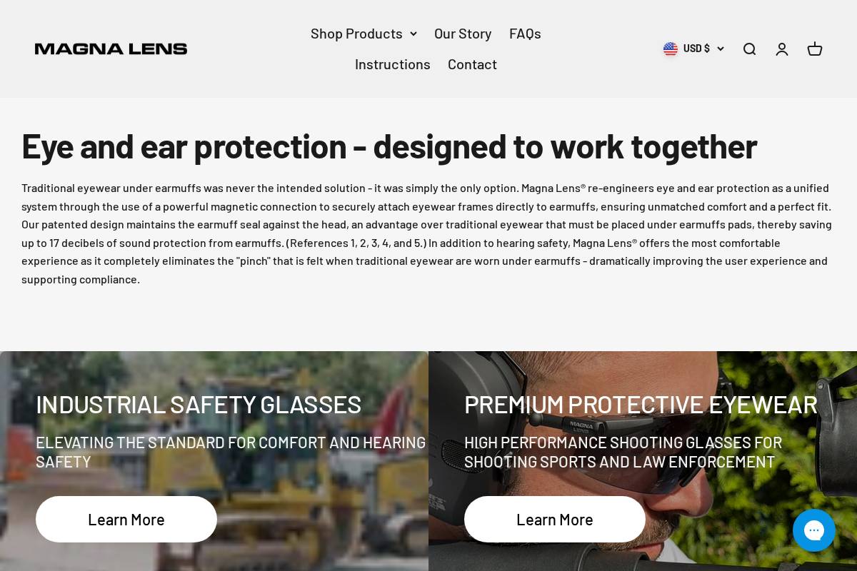 magnalens.com homepage screenshot