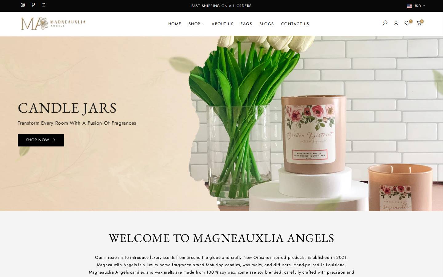 magneauxliaangels.com homepage screenshot