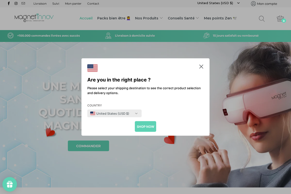 Magnet Innov homepage screenshot