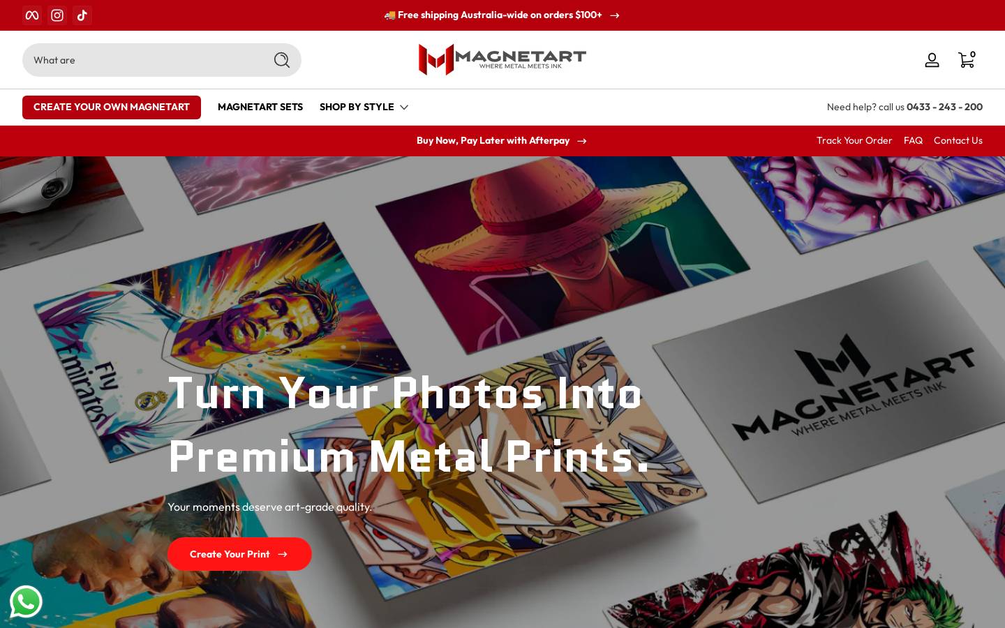 Magnetart homepage screenshot