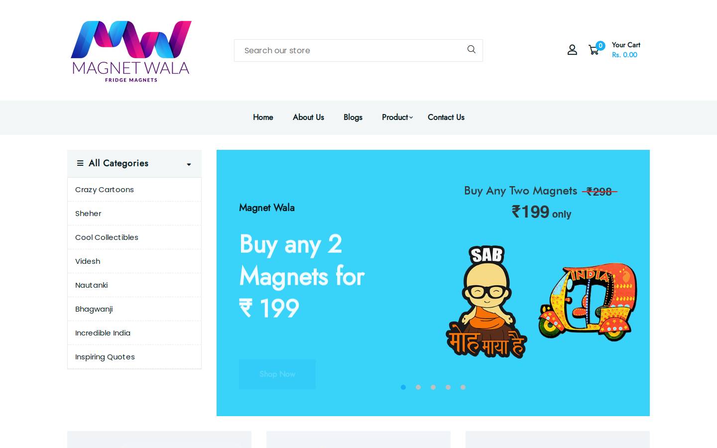 magnetwala.com homepage screenshot