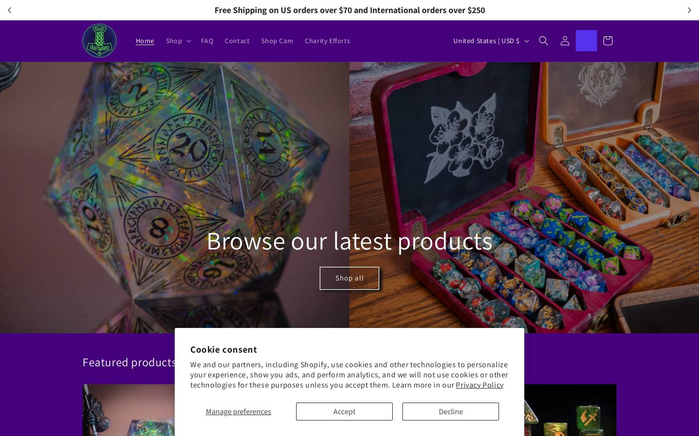 magnicraftworks.com homepage screenshot