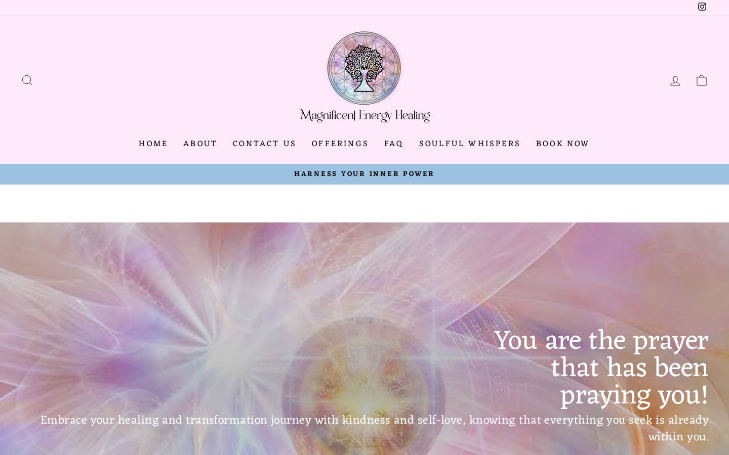 magnificentenergyhealing.com homepage screenshot
