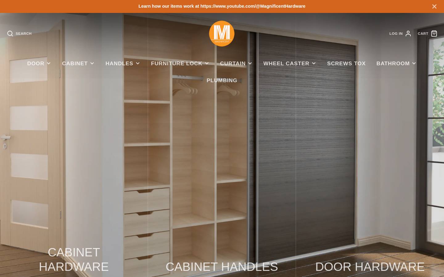 magnificenthardware.com homepage screenshot