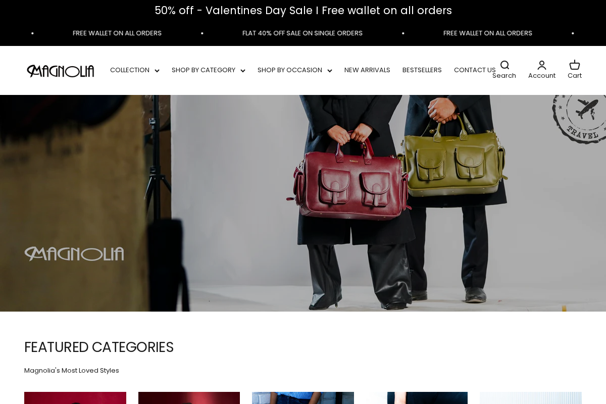 Magnolia homepage screenshot