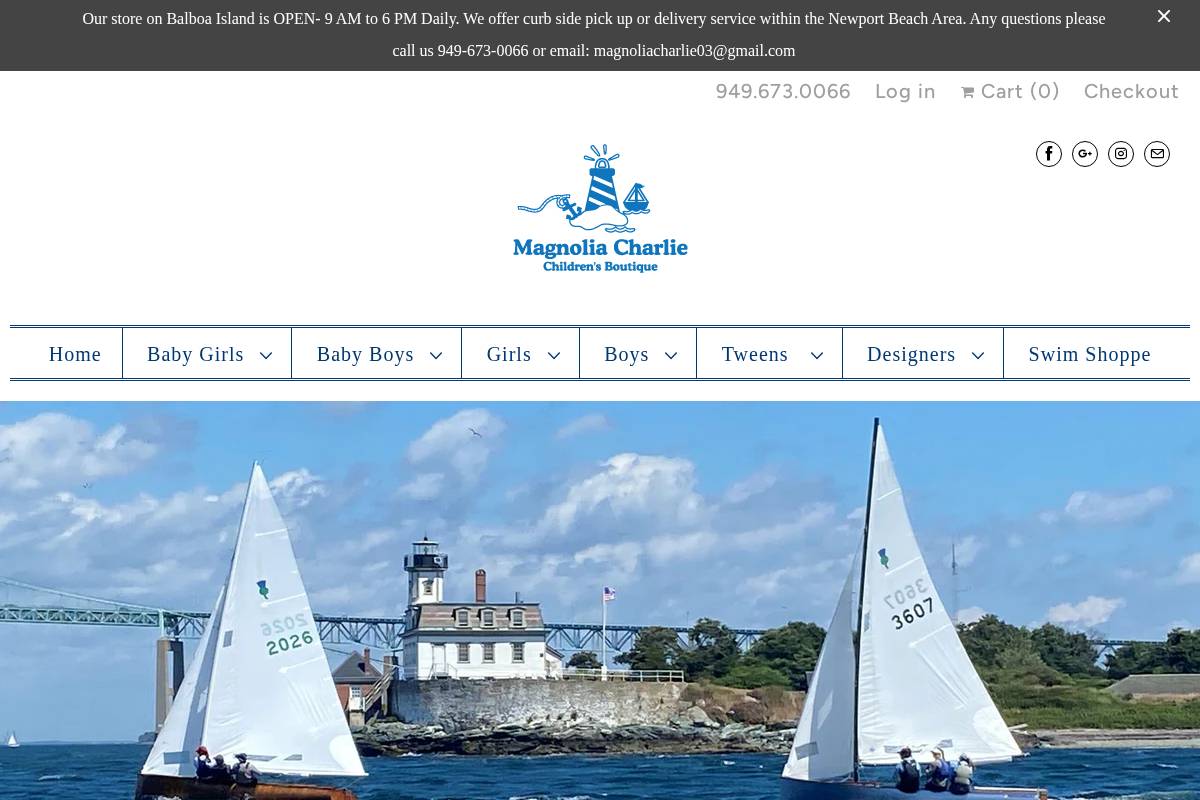 magnoliacharlie.com homepage screenshot