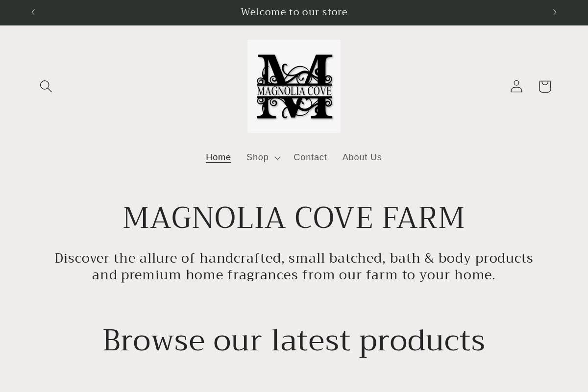 magnoliacovefarm.com homepage screenshot