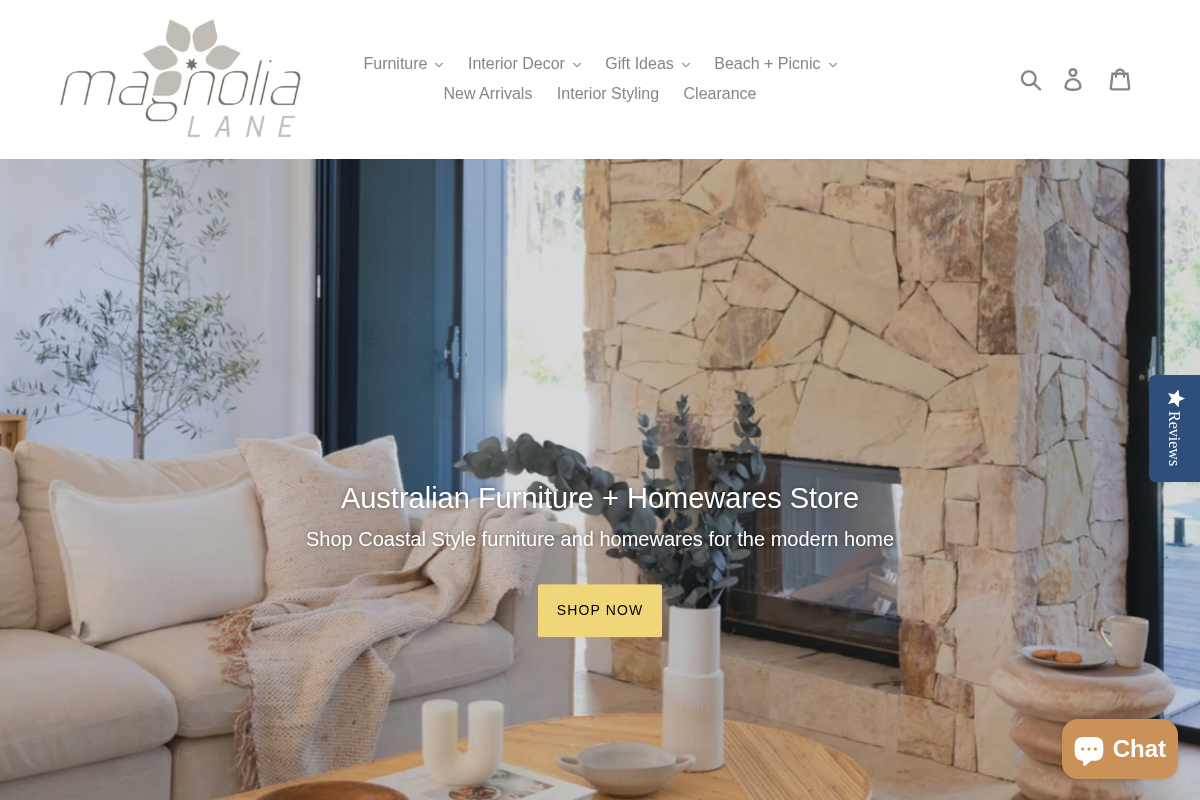 Magnolia Lane homepage screenshot