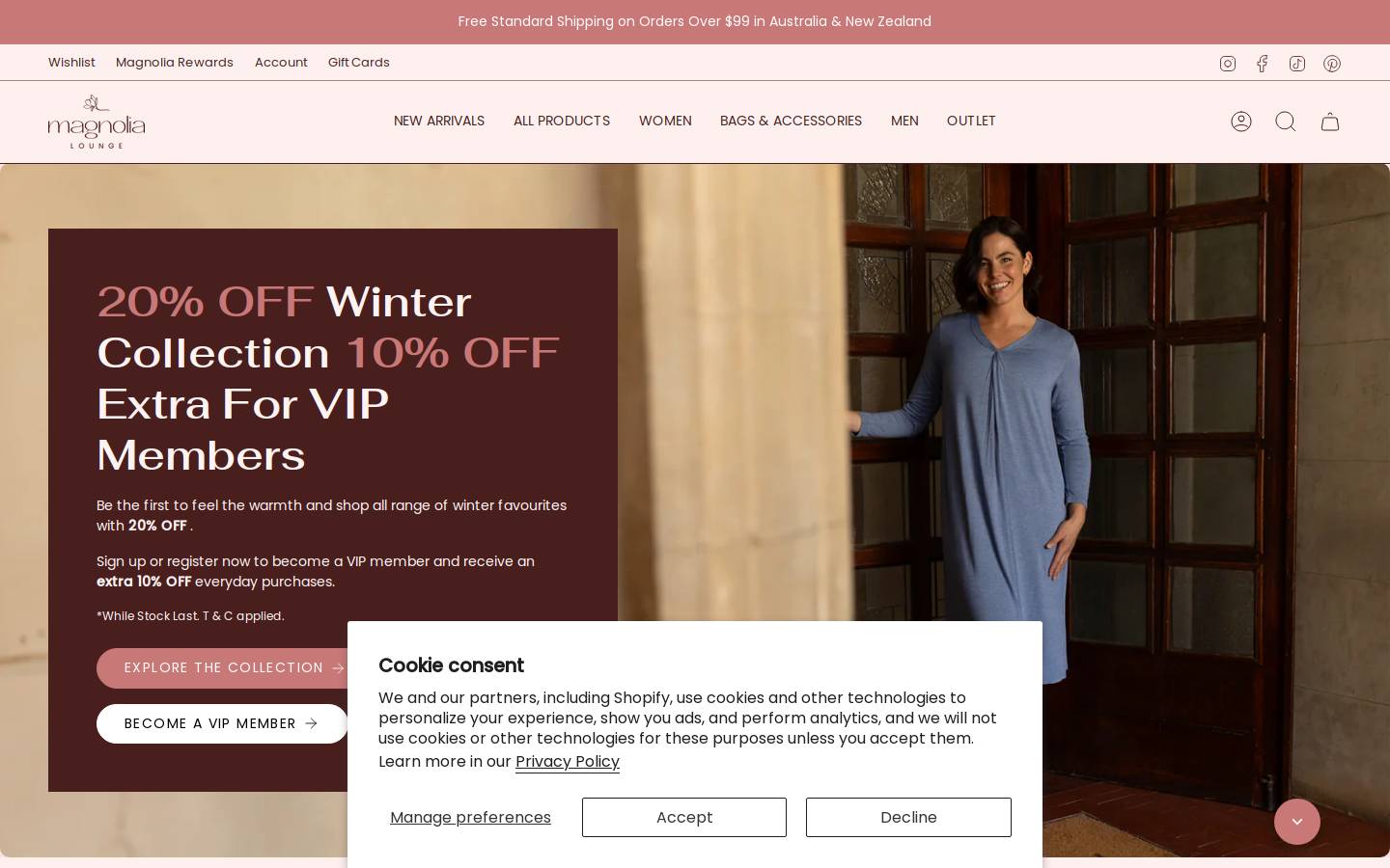 magnolialounge.com.au homepage screenshot