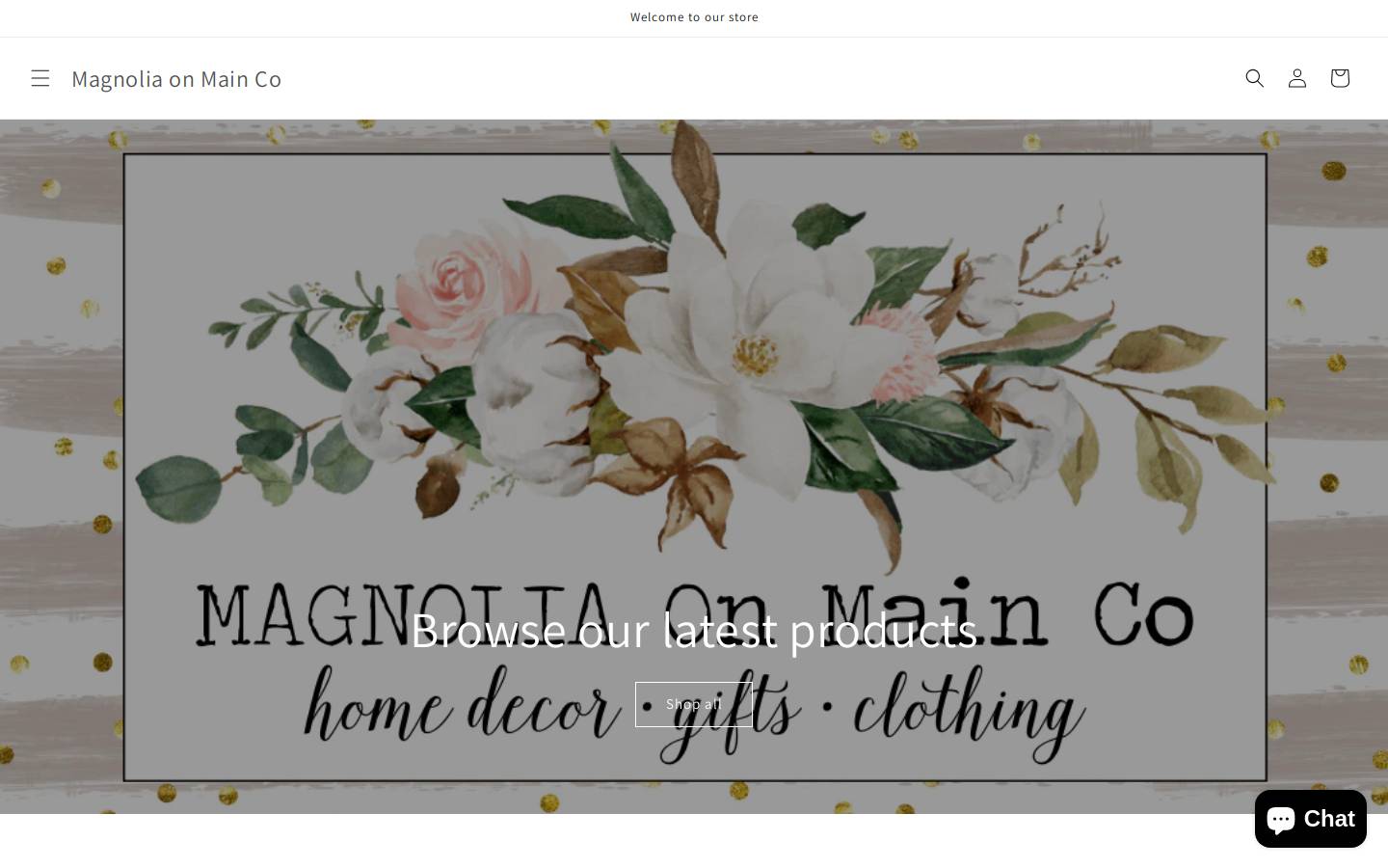 magnoliaonmainco.com homepage screenshot