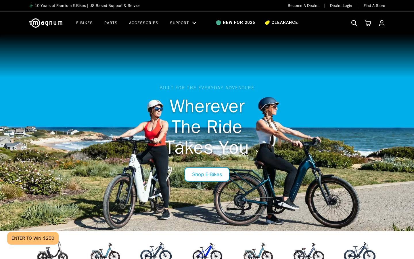 magnumbikes.com homepage screenshot