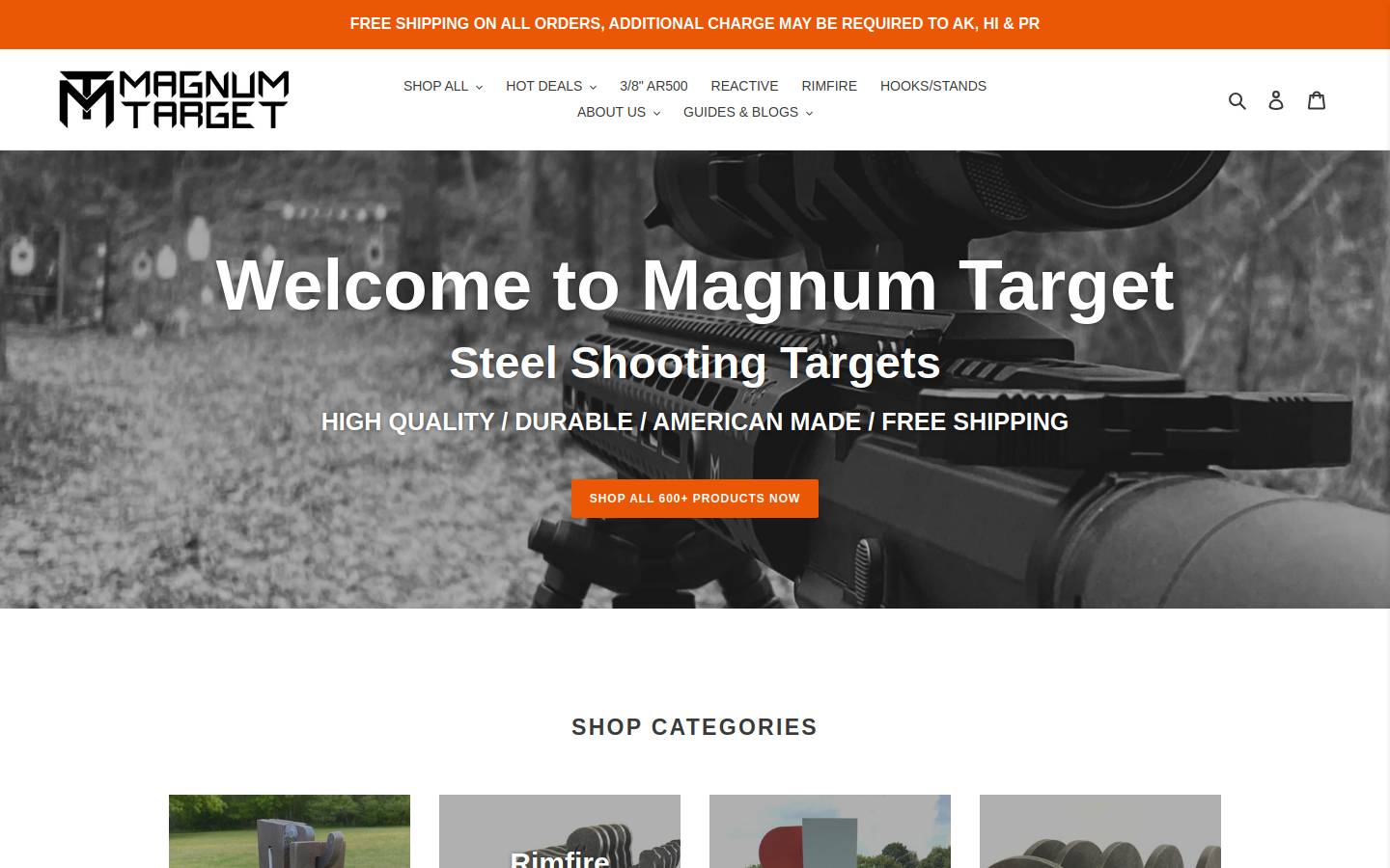 magnumtarget.com homepage screenshot