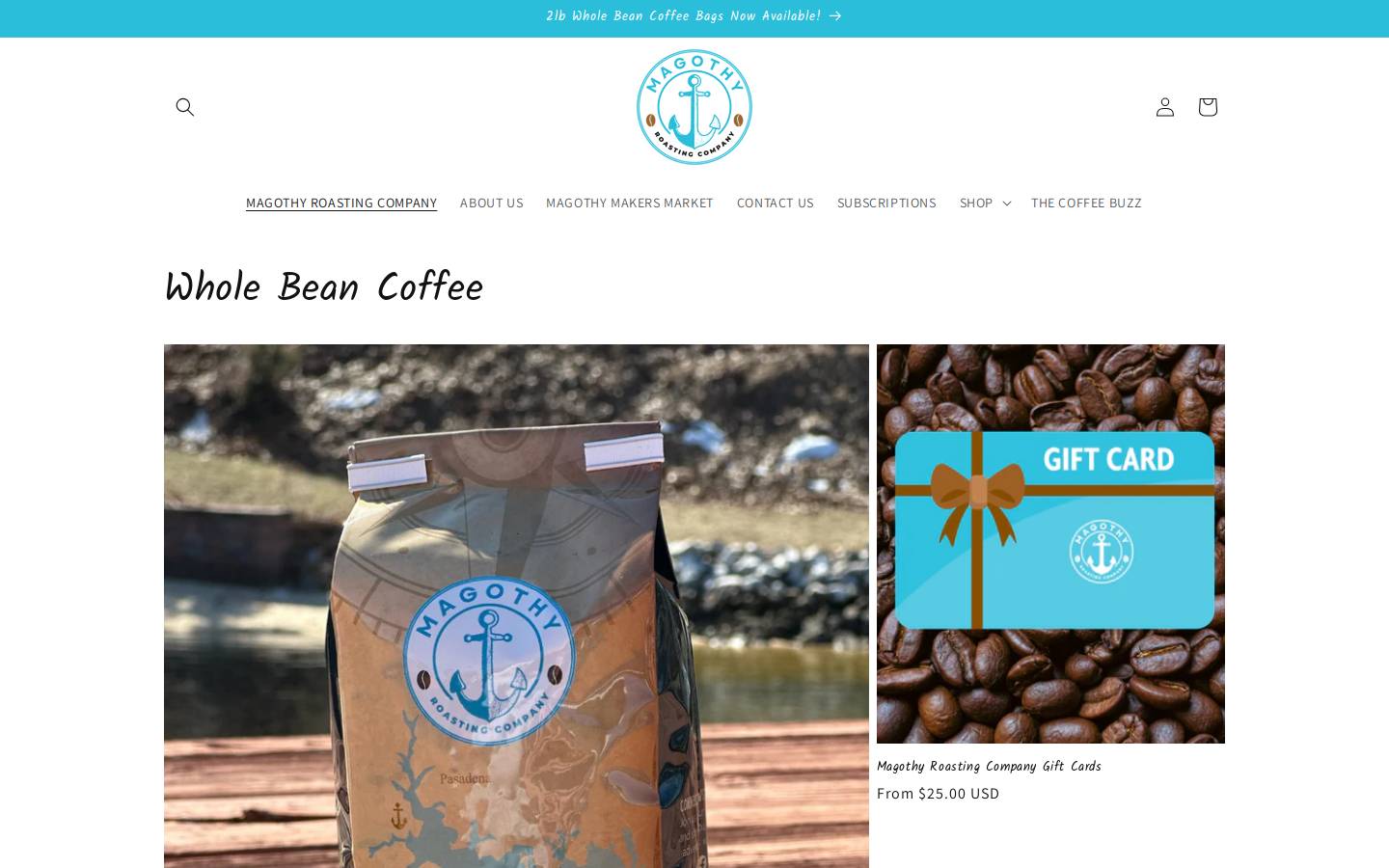 magothyroasting.com homepage screenshot