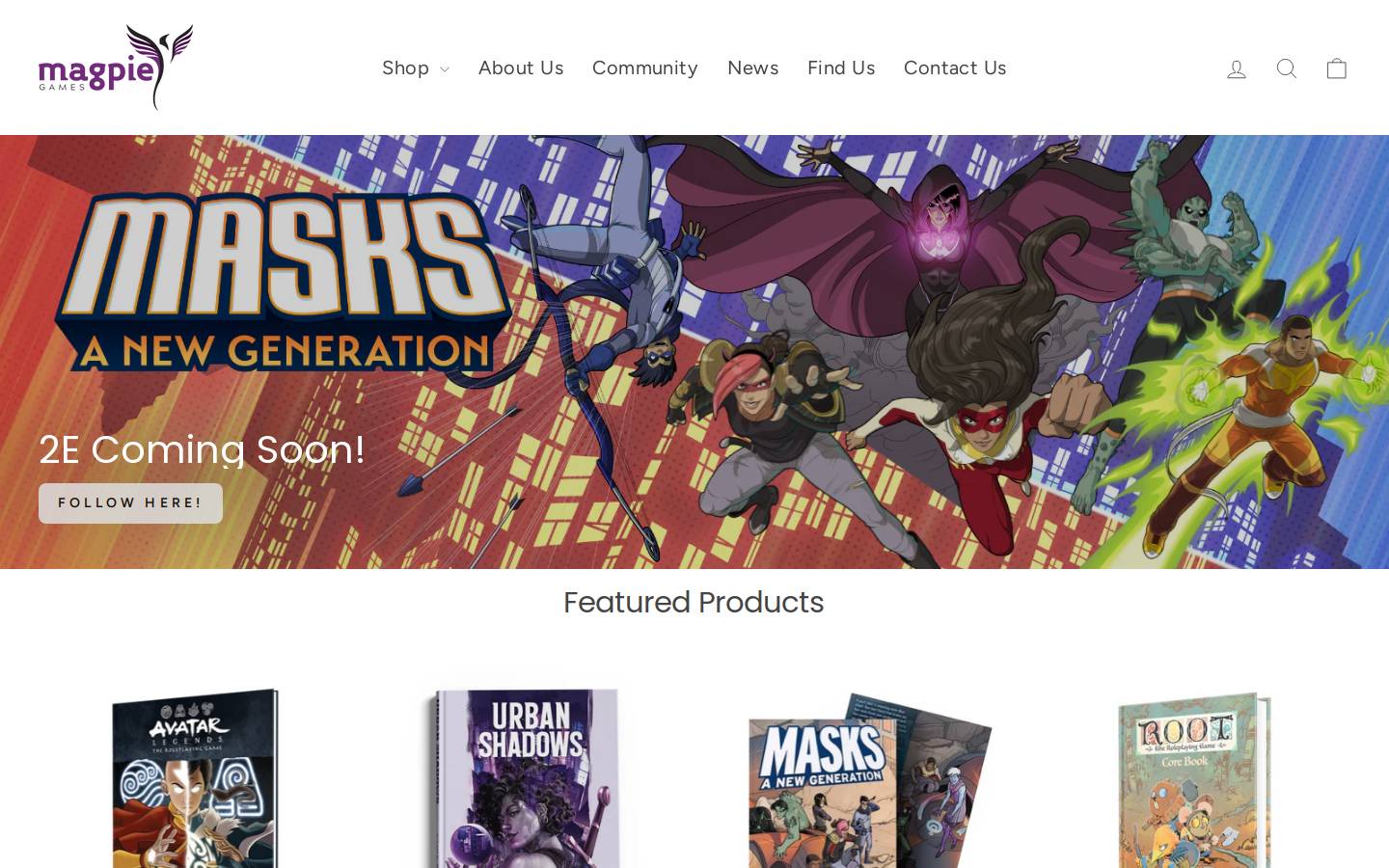 magpiegames.com homepage screenshot