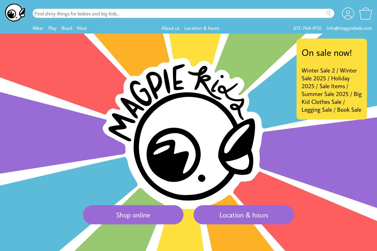 magpiekids.com homepage screenshot